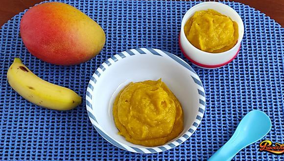 Aprende a preparar una fácil compota de mango con plátano